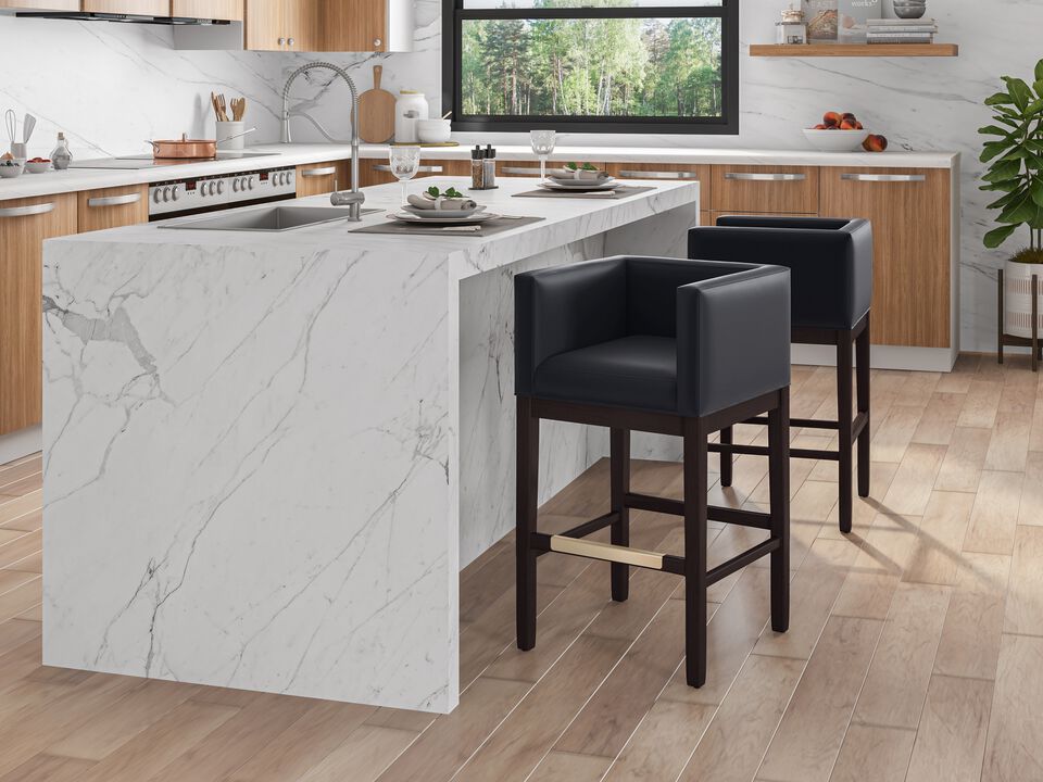 Kingsley Black Counter Stools (Set of 3)