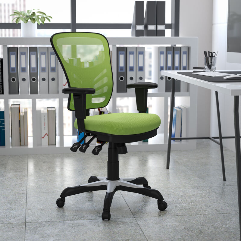 Nicholas Mid-Back Dark Gray Mesh Multifunction Executive Swivel Ergonomic Office Chair with Adjustable Arms image number 1