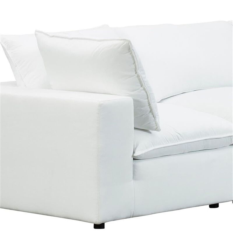 TOV Furniture Cali Pearl Modular White Upholstered 4 Piece Sectional image number 8
