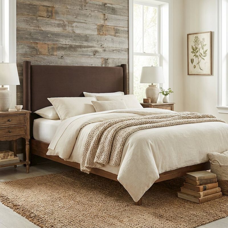 Velvet King Headboard in Soft Fabric, Plush Upholstery, Elegant Design image number 2