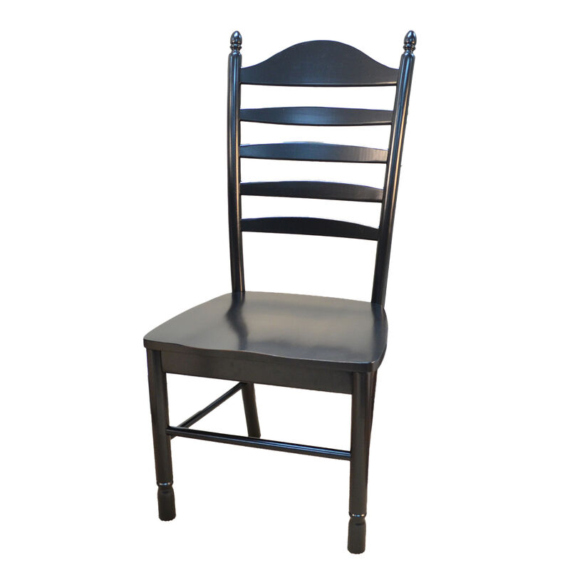 Solid Wood Ladder Back Dining Side Chair for Kitchen or Dining Room
