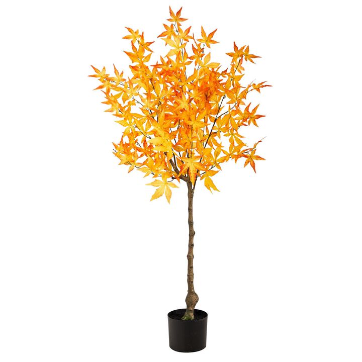 Nearly Natural 4-ft Autumn Maple Artificial Tree