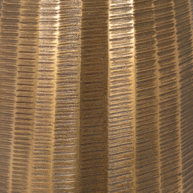 Round Accent Table, Distressed Bronze Aluminum and Clear Glass image number 7