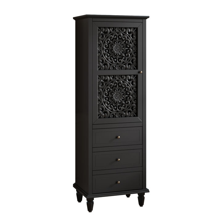 Zuggo 63" Tall Vintage Decorative Cabinet