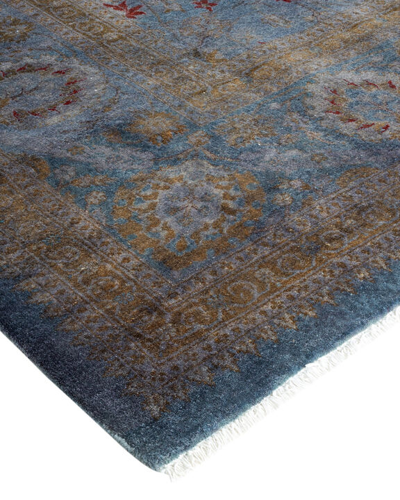 Fine Vibrance, One-of-a-Kind Hand-Knotted Area Rug  - Gray, 9' 3" x 9' 4"