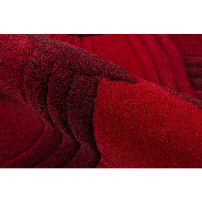 Momeni Transitional Rectangle Area Rug, Red, 5' X 8'