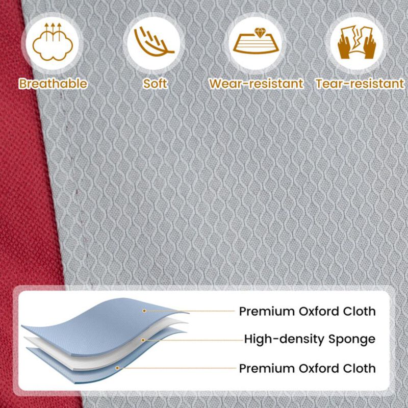 Hivvago Foldable Rocking Padded Portable Camping Chair with Backrest and Side pocket