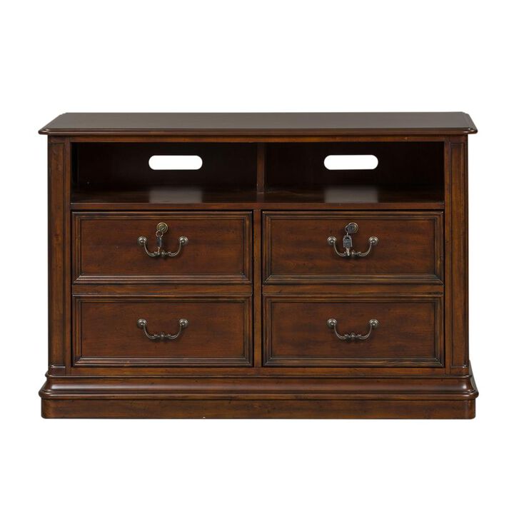 Liberty Furniture Brayton Manor Jr Executive Media Lateral File in Cognac
