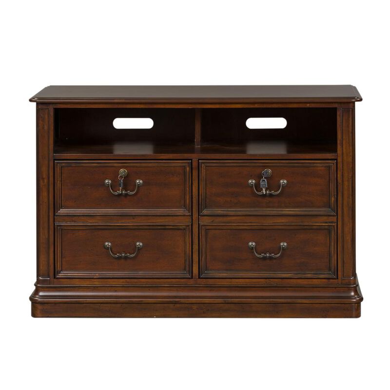 Liberty Furniture Brayton Manor Jr Executive Media Lateral File in Cognac image number 0