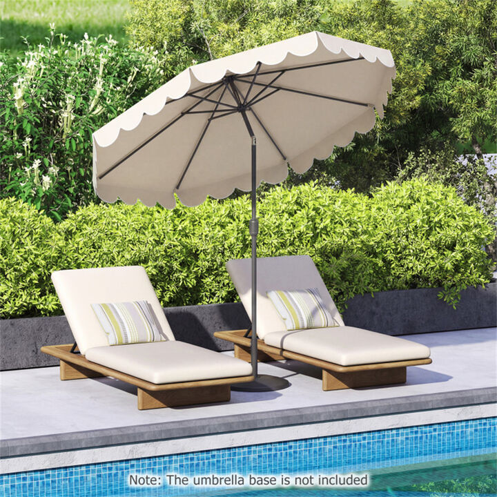 10 FT Patio Umbrella with Push Button Tilt and Crank