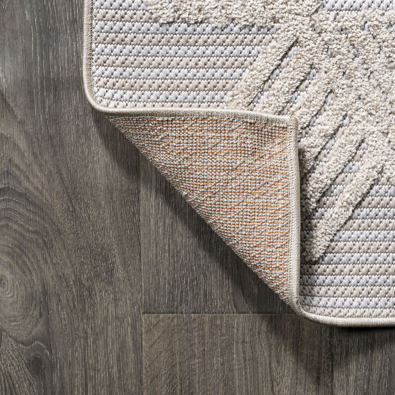 Jazz High-Low Pile Art Deco Geometric Indoor/Outdoor Area Rug