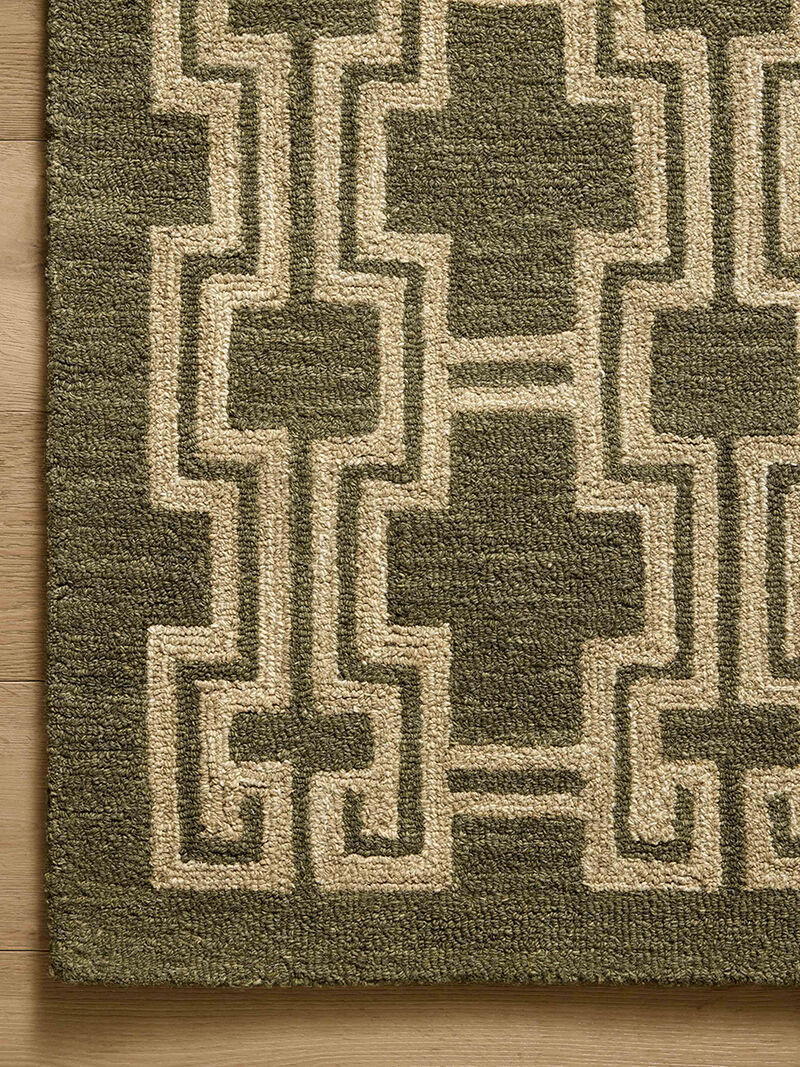Barrow BAR02 Moss/Beige 8'6" x 11'6" Area Rug by Jeremiah Brent x Loloi