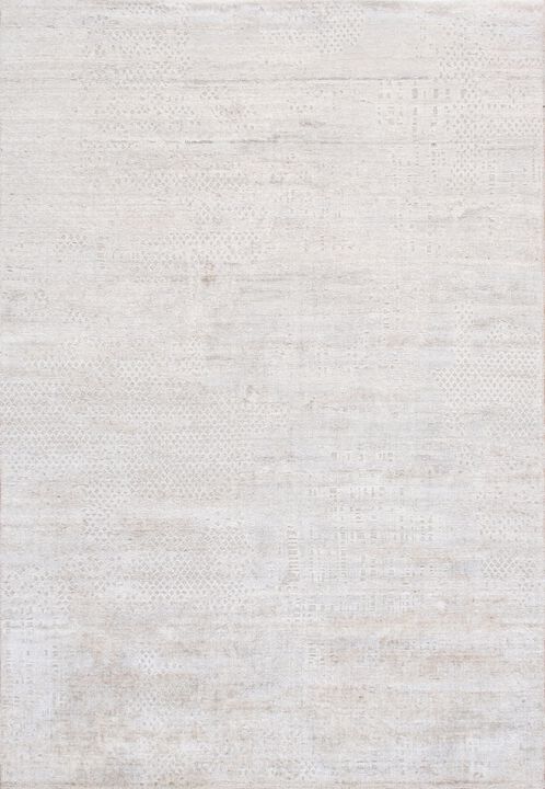 Pasargad Home Amari Hand-Loomed Bsilk & Wool Beige Area Rug- 5' 4" X 7' 8"