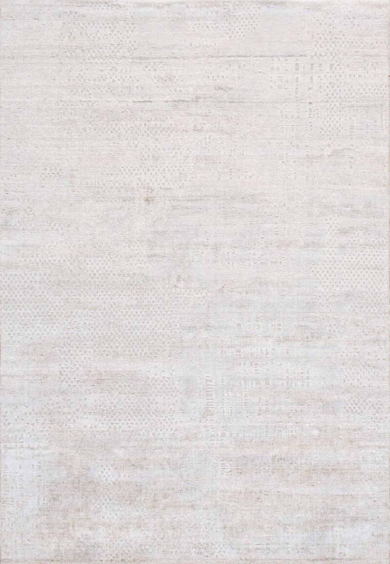 Pasargad Home Amari Hand-Loomed Bsilk & Wool Beige Area Rug- 5' 4" X 7' 8" image number 0