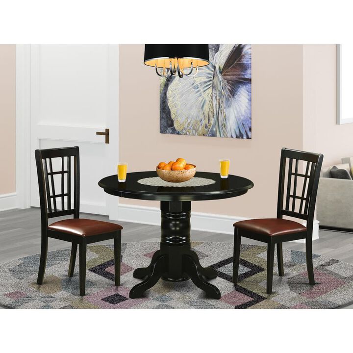 3 Pc Dining room set for 2-Dinette Table and 2 dinette Chairs