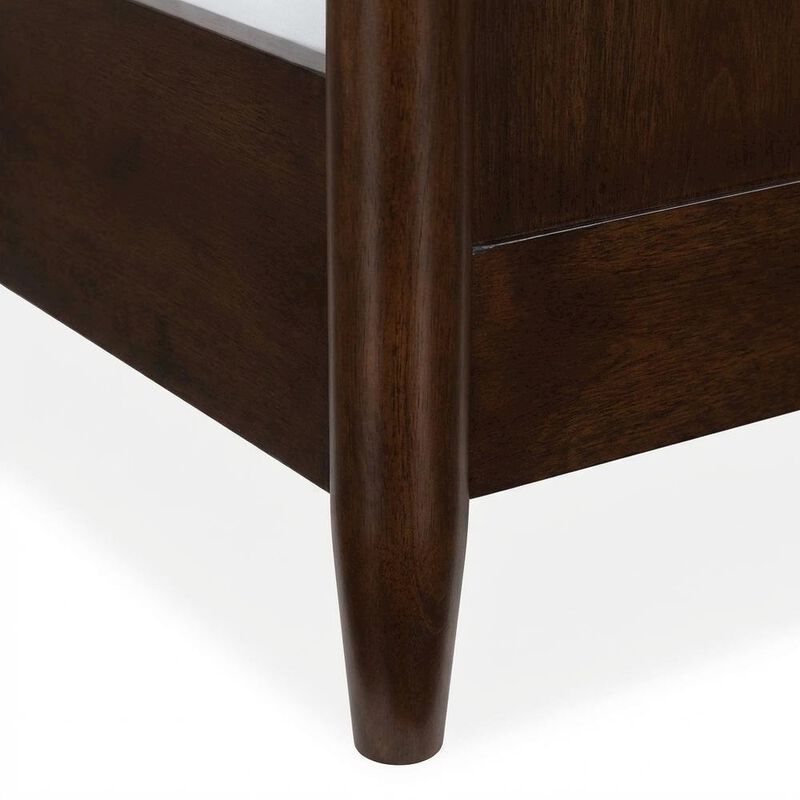 Alpine Furniture Flynn Mid Century Modern Standard King Panel Bed, Walnut image number 5