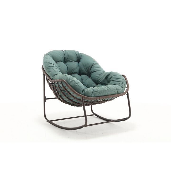 Hivvago Egg Rocking Lounge Chair with Cushion