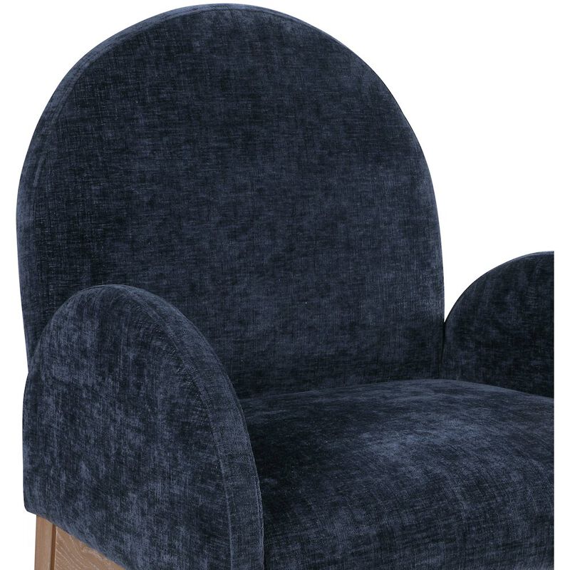 Meridian Furniture Waldorf Navy Chenille Fabric Dining Chair