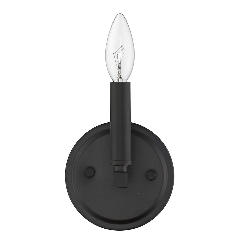 Hivvago One Light Matte Black Wall Sconce