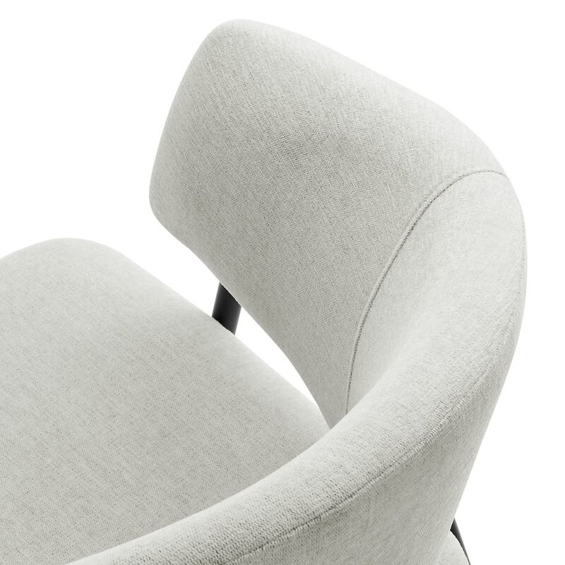 Nella Upholstered Heathered Chenille Dining Chairs Set of 2 image number 7