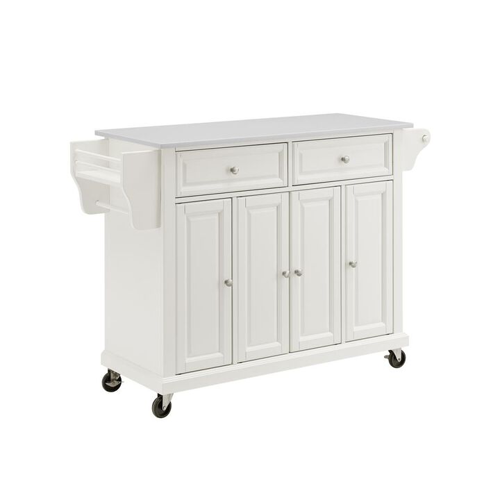 Crosley Furniture Full Size Stone Top Kitchen Cart