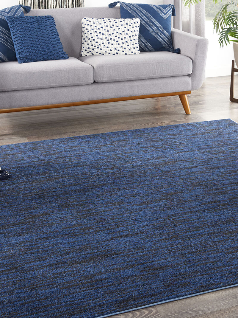 Nourison Essentials NRE01 Midnight Blue 7' x Square Rug image number 7