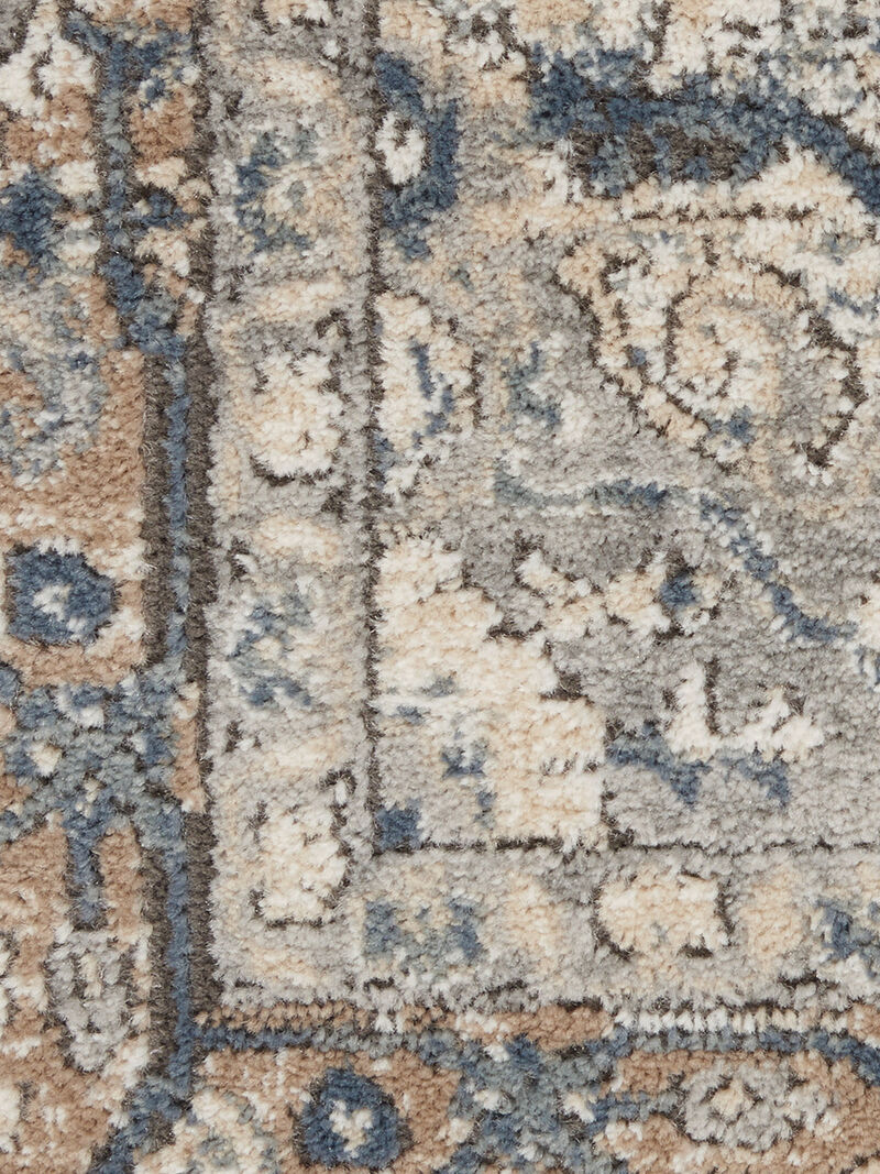 Quarry QUA05 Ivory/Gray 3' x 5' Oval Rug