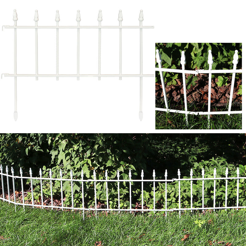 Sunnydaze Set of 5 Decorative Garden Border Fence Panels