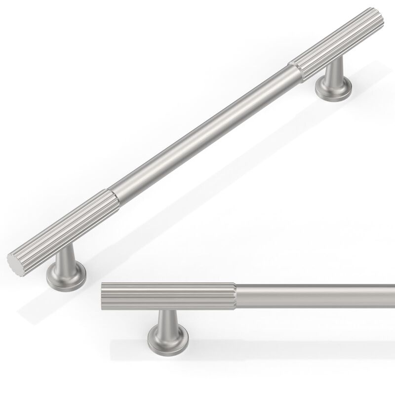 Talentedeco 10 Pack Brushed Satin Nickel Cabinet Pulls 6.3 Inch(160mm) Kitchen Cabinet Handles Cabinet Hardware for Drawer Pulls