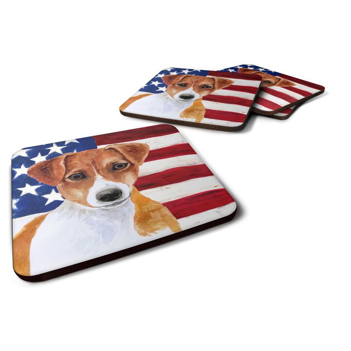 Caroline's Treasures Jack Russell Terrier Patriotic Decorative coasters, Multicolor