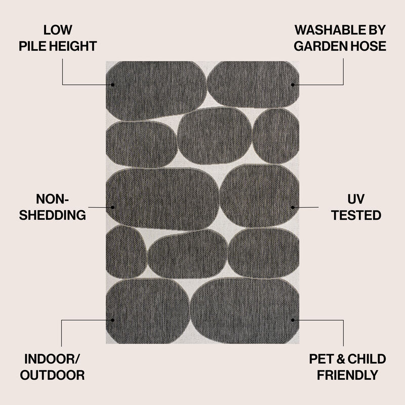 Rayna Modern Geometric Organic Shapes Indoor/Outdoor Area Rug