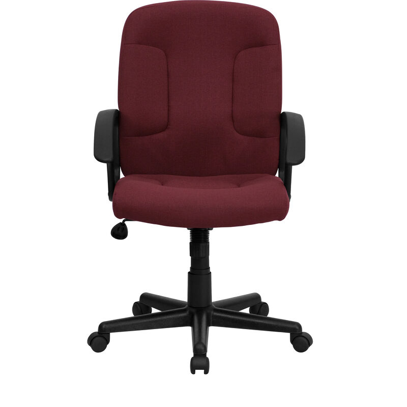 Garver Mid-Back Fabric Executive Swivel Office Chair with Nylon Arms image number 7