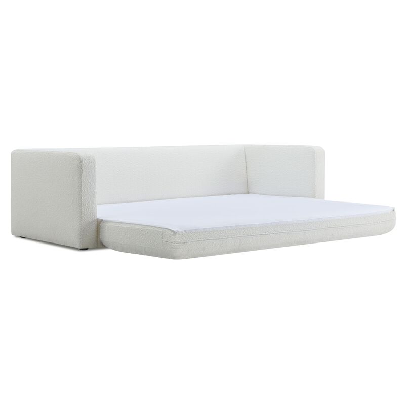 Ryan Cream Upcycled Linen Sofa Bed image number 7