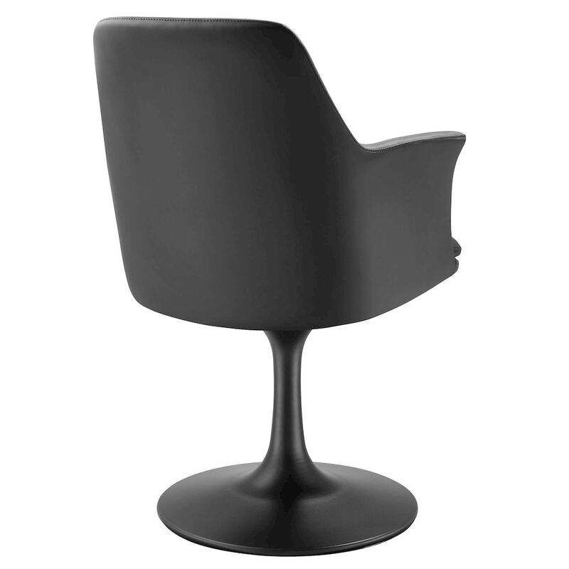 Lippa Swivel Dining Vegan Leather Armchair image number 4