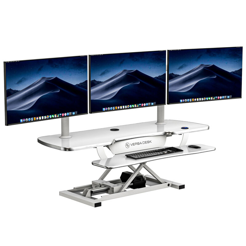 VersaDesk PowerPro® 48"W Electric Adjustable Standing Desk Converter, White