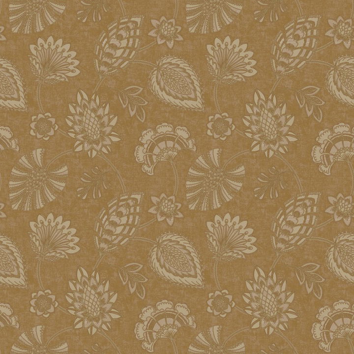 Elegance Flower Fan Bronze Brown Wallpaper DWP0351-07