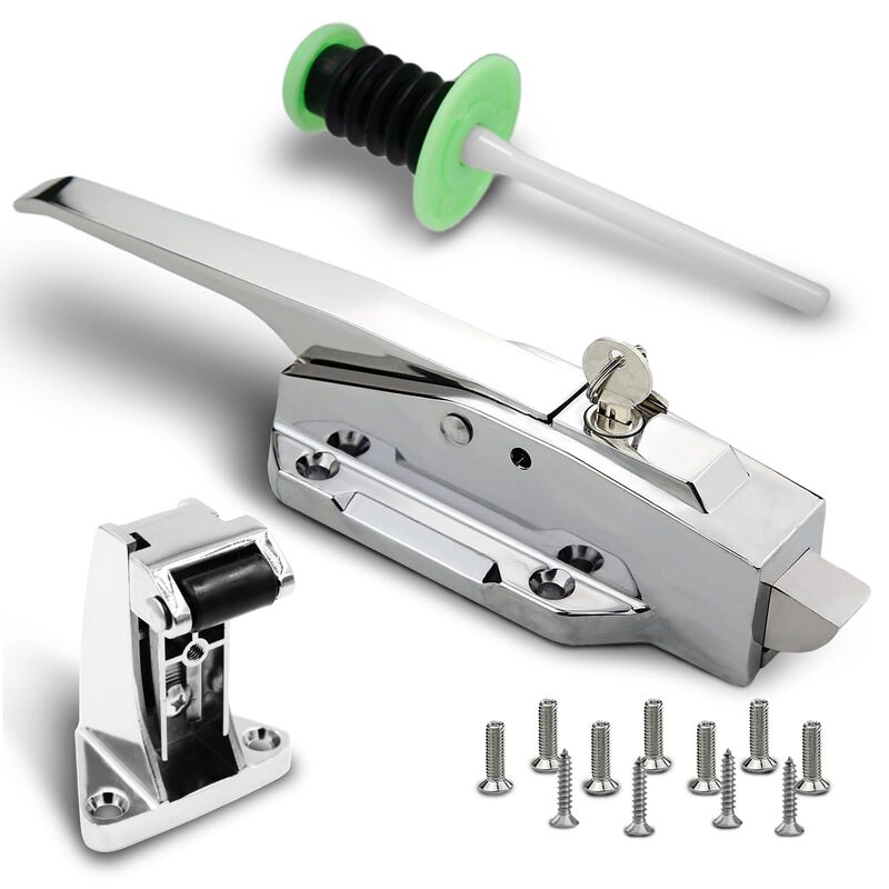 Preruner Walk in Cooler Door Handle, Walk in Cooler Door Closer Complete Latch Kit, Cooler Door Radial Latch (1/5 In-3/5 in(Offs