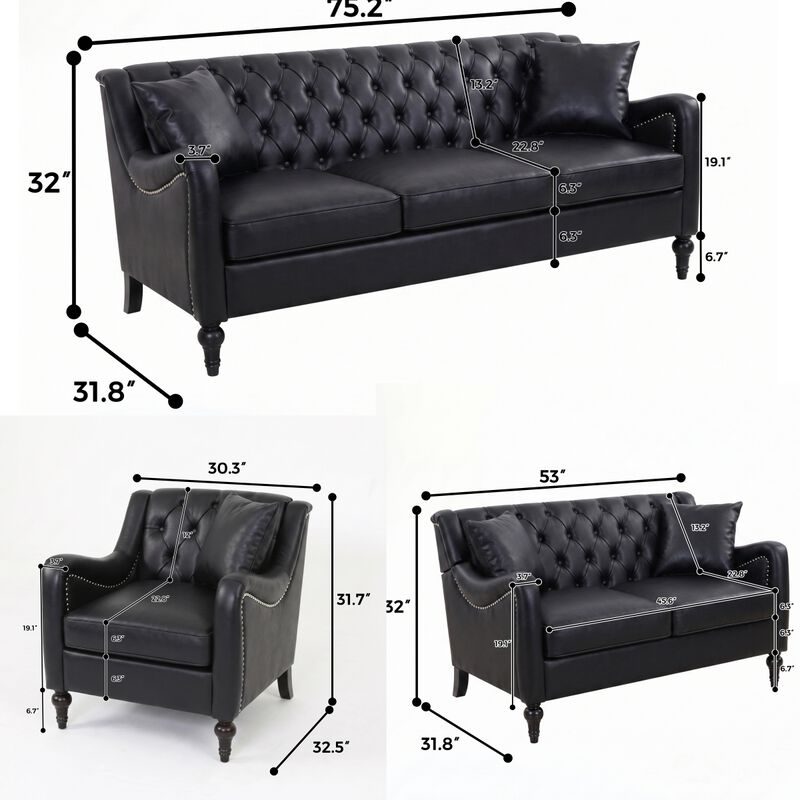 Rislot PU Leather Sofa Set image number 7