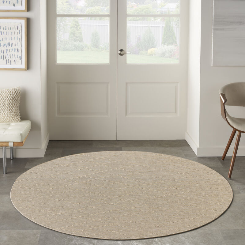 Washable Solutions WSL01 Natural 8' x Round Rug