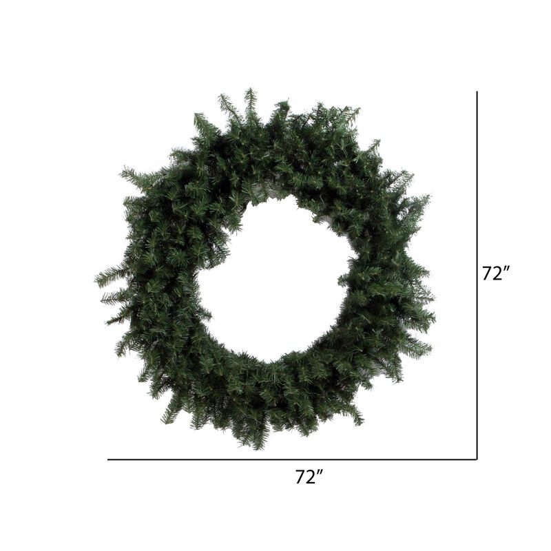 Vickerman 72" Canadian Pine Artificial Christmas Wreath, Unlit - Faux Large Christmas Wreath - Seasonal Indoor Home Decor image number 2
