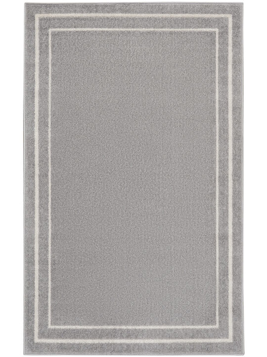 Nourison Essentials NRE02 Gray/Ivory 3' x 5' Rug