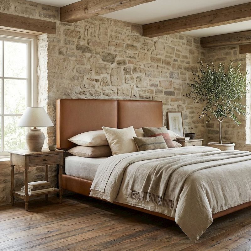 Vegan Leather King Headboard with Padded Upholstery and Durable Frame image number 2
