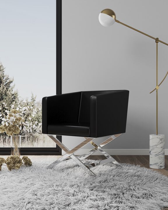 Hollywood Black Accent Chairs (Set of 2)