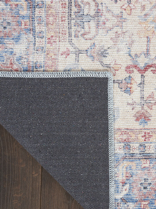 Machine Washable Series 1 SR104 Blue/Multicolor 3' x 5' Rug