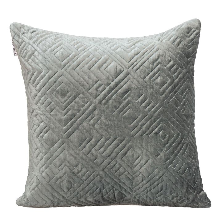 20"  Gray Cotton Charcoal Throw Pillow