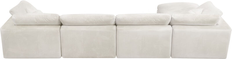 Meridian Furniture Cozy Cream Velvet Comfort Modular Sectional image number 6