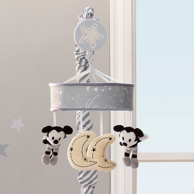 Disney Baby Mickey Mouse Gray/Yellow Musical Baby Crib Mobile by Lambs & Ivy