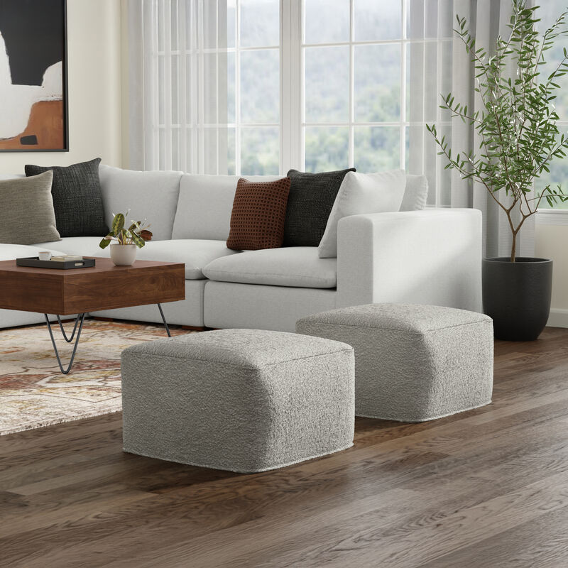 Simpli Home Chantal Square Pouf image number 3