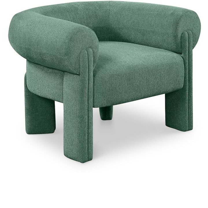 Meridian Furniture Stefano Green Polyester Fabric Accent Chair