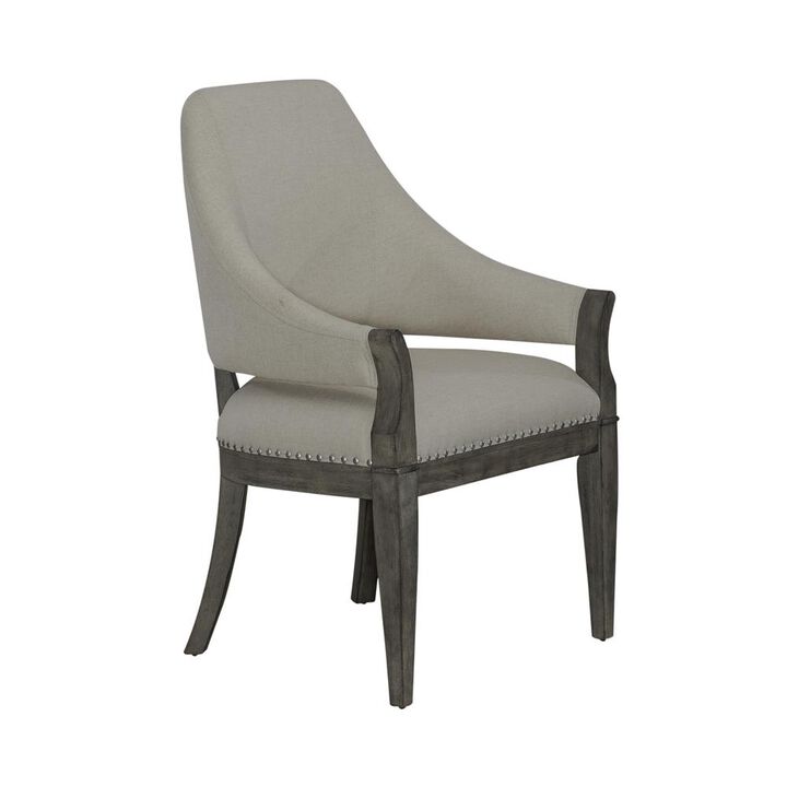 Liberty Furniture Uph Arm Chair (RTA) Traditional Brown in Havana Brown Finish